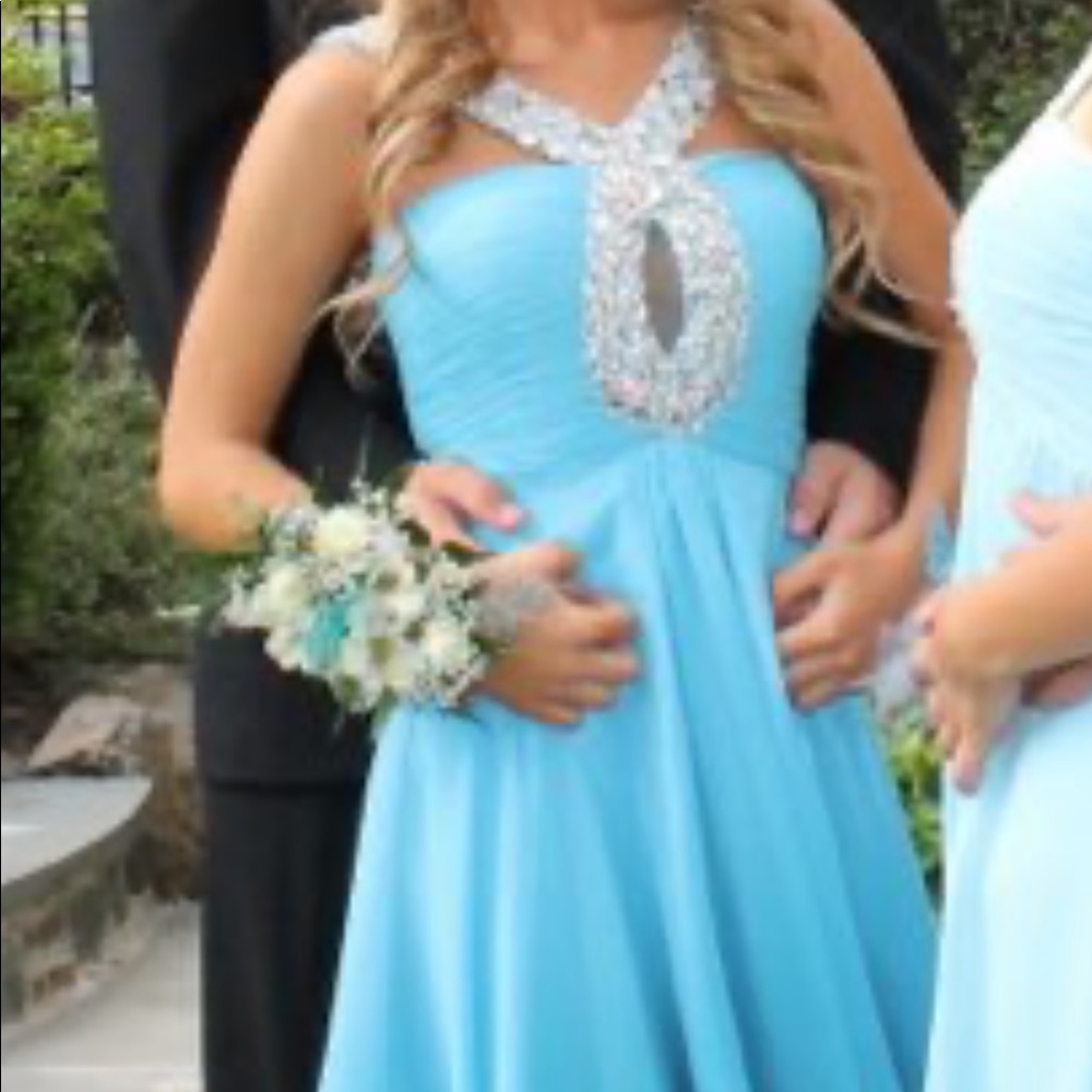 Above the knee prom dress